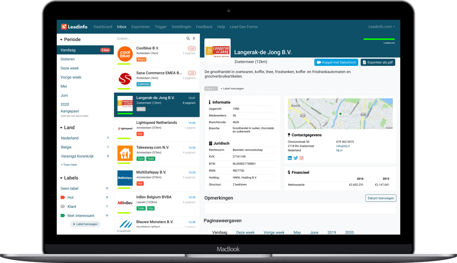 Leadinfo dashboard