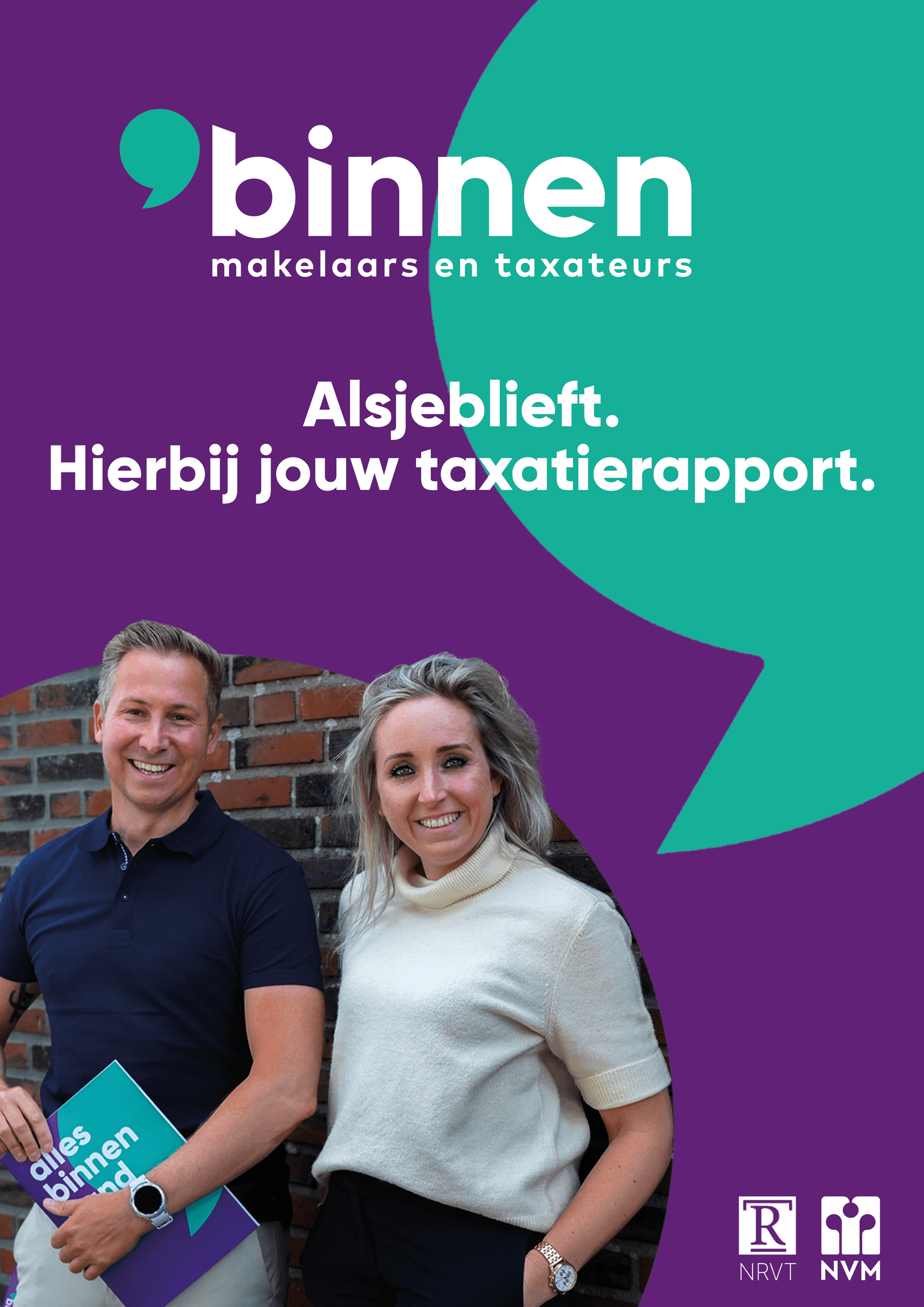 Voorkant taxatierapport Binnen Makelaars