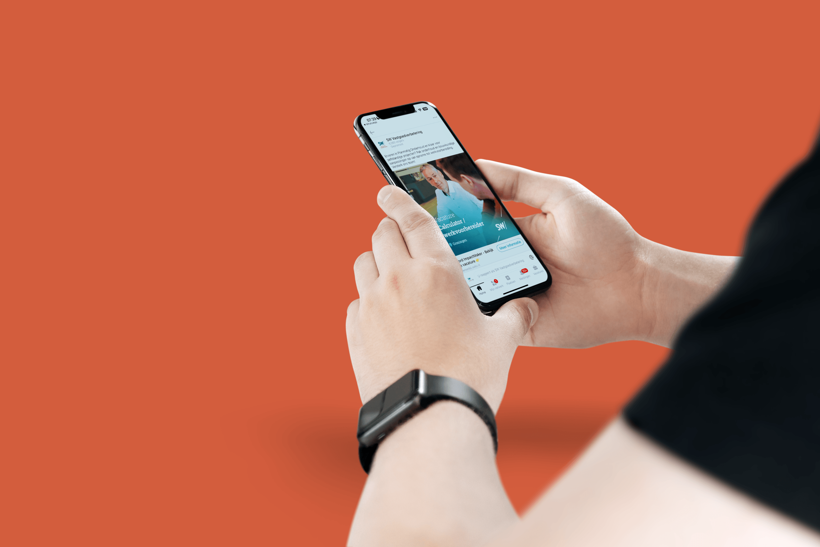 Mock-up SW campagne op telefoon